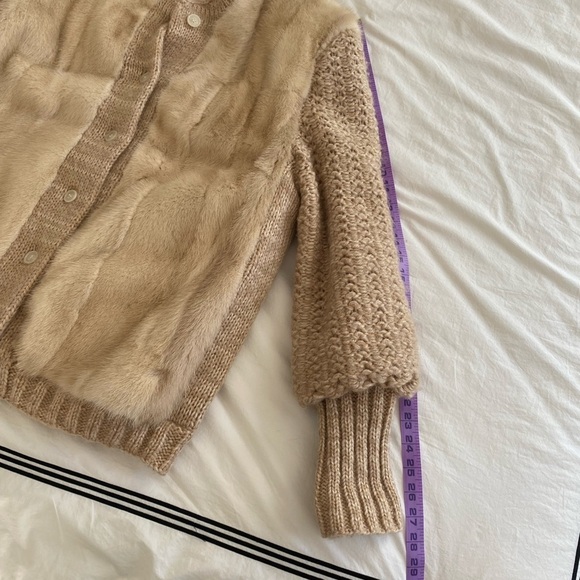 Vintage 1950s Fur Heavy Cardigan Sweater - Picture 3 of 12